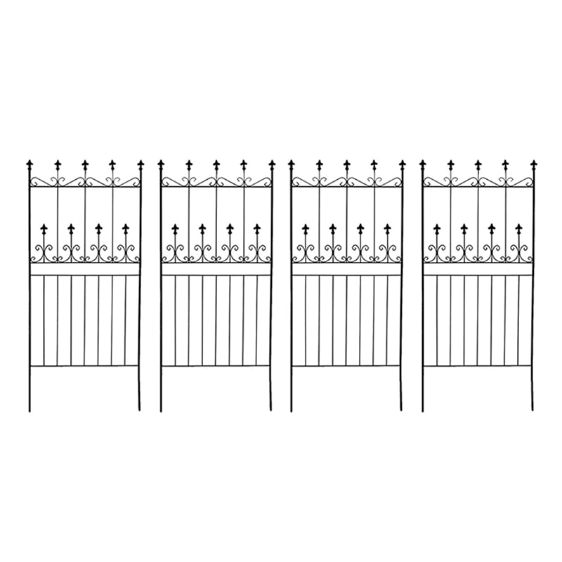 住まいスタイル オールドシャトーフェンス ロータイプ 150cm ブラック 4枚組 OC002L-4P-BLK 1セット（ご注文単位1セット）【直送品】