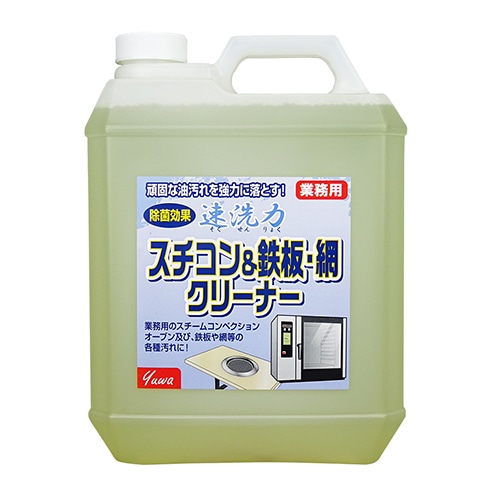 友和 加熱調理器具用洗浄剤 スチコン&鉄板・網クリーナー 4L 1本(ご注文単位4本)【直送品】