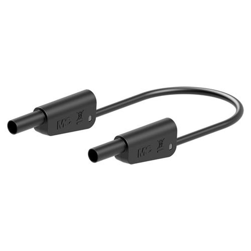 エスコ EA707NC-611 φ4mm/1000mmテストリード(スタック接続/黒) 1個(ご注文単位1個)【直送品】