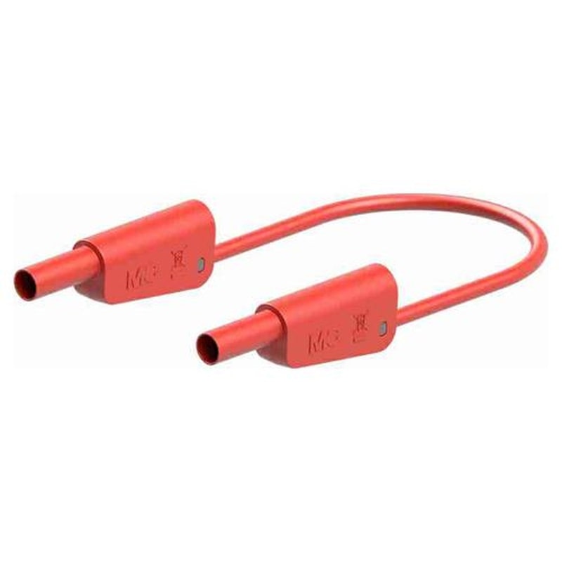 エスコ EA707NC-532 φ4mm/500mmテストリード(スタック接続/赤) 1個(ご注文単位1個)【直送品】