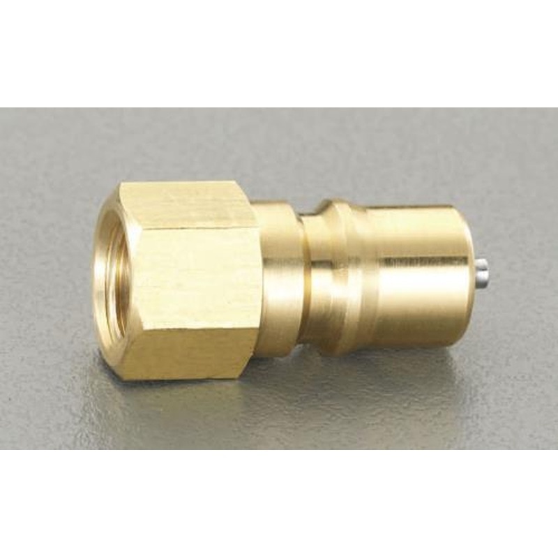 エスコ EA140AA-2 Rc1/4”雌ねじプラグ(ストップ付/真鍮製) 1個（ご注文単位1個）【直送品】