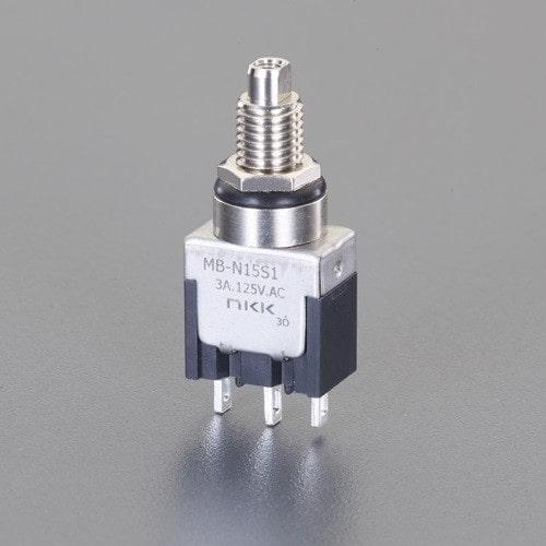 エスコ EA940DA-158A 125V/3A 押しボタンスイッチ(2極双投/小型) 1個 (ご注文単位1個)【直送品】