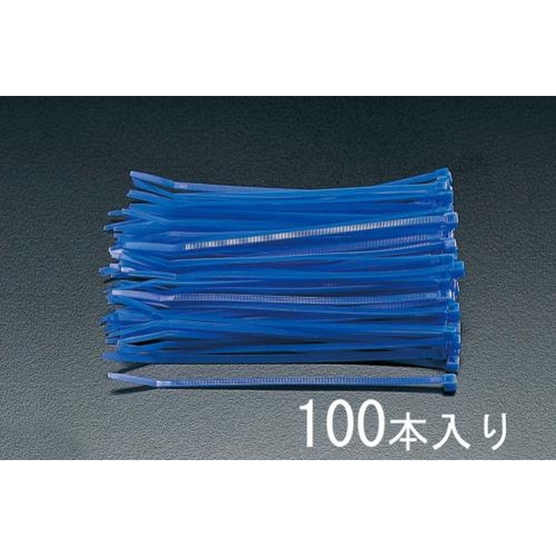 エスコ EA475D-200 200x4.6mm結束バンド(青/100本) 1個(ご注文単位1個)【直送品】