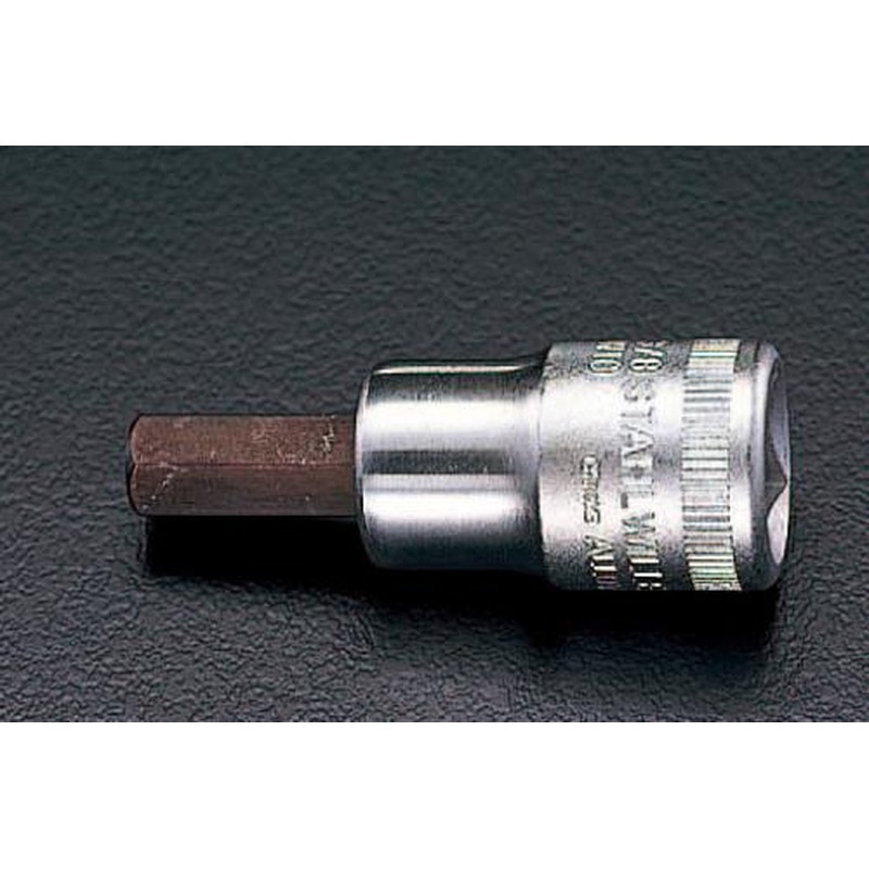 エスコ EA617YL-10 3/8”DR/10x52mm［INHEX]ビットソケット 1個（ご注文単位1個）【直送品】
