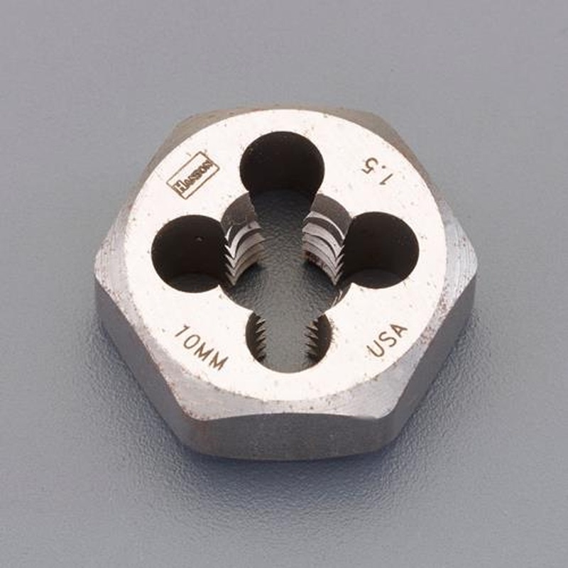 エスコ EA829VL-3 M3x0.5/25.4mm六角ダイス(並目) 1個(ご注文単位1個)【直送品】