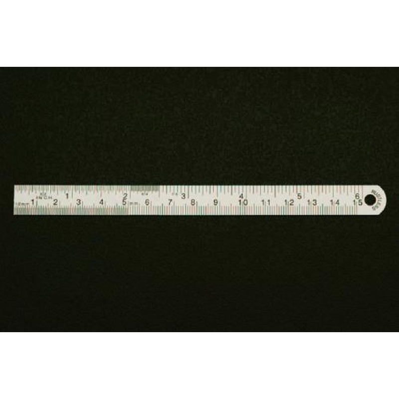 エスコ EA720YB-15 150x13mm/6”直尺(ステンレス製) 1個(ご注文単位1個)【直送品】