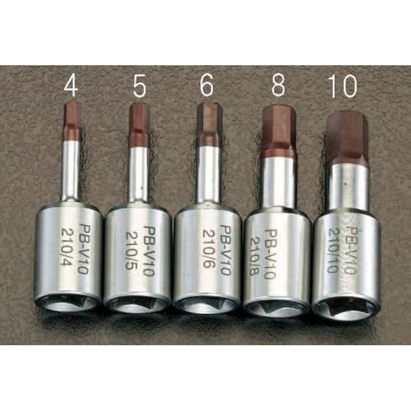 エスコ EA617VB-8 3/8”DR/8.0x55mm［INHEX]ビットソケット 1個（ご注文単位1個）【直送品】