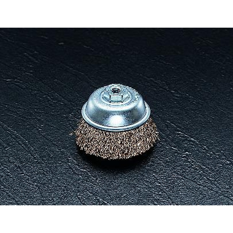エスコ EA809-2 φ75mm/M10x1.5ワイヤーブラシ(カップ型) 1個（ご注文単位1個）【直送品】