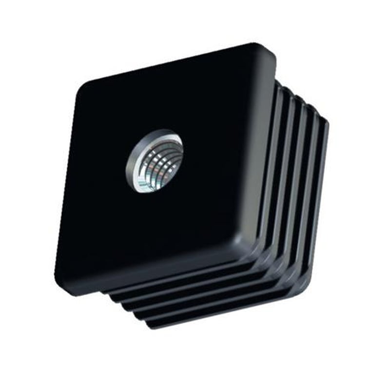 エスコ EA983FP-234 25x25mm/M6角型ブッシング(20個/黒) 1個(ご注文単位1個)【直送品】