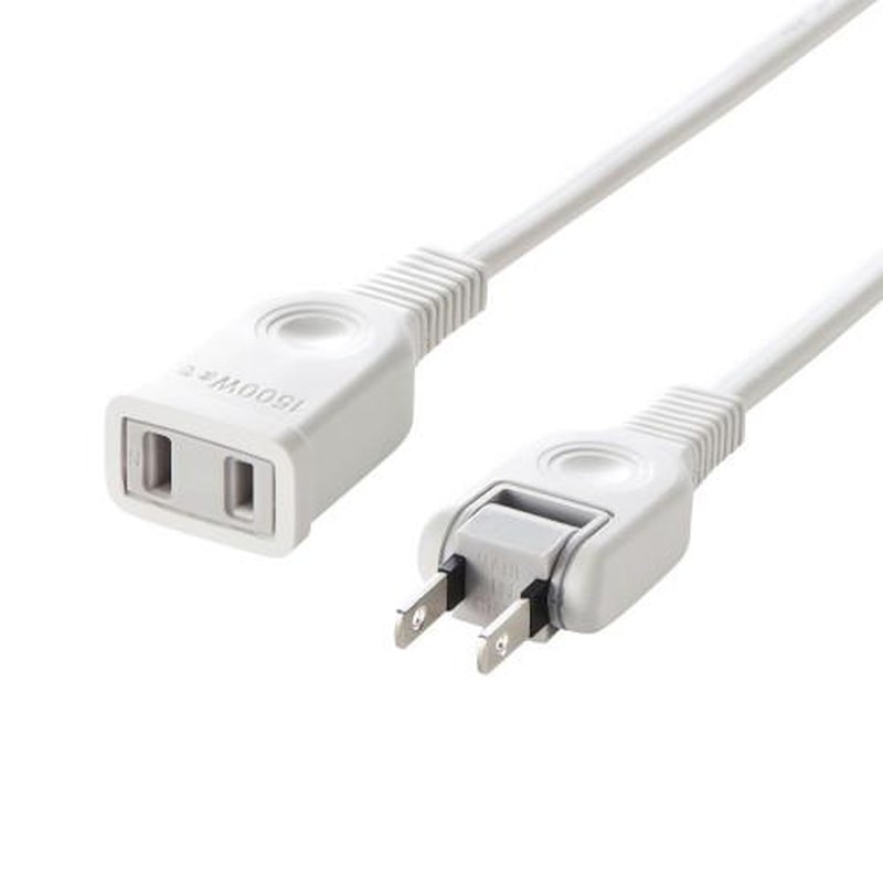 エスコ EA815GA-108 125V/15Ax7m延長コード(スイングプラグ/白) 1個（ご注文単位1個）【直送品】