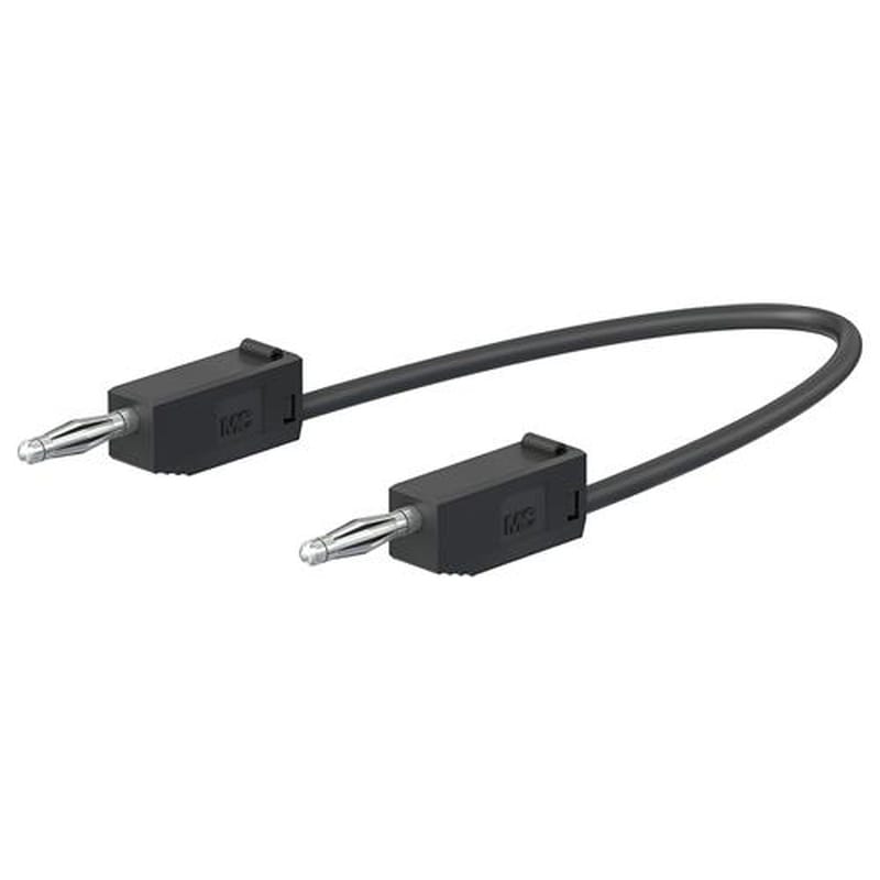 エスコ EA707NC-311 φ2mm/150mmテストリード(スタック接続/黒) 1個(ご注文単位1個)【直送品】