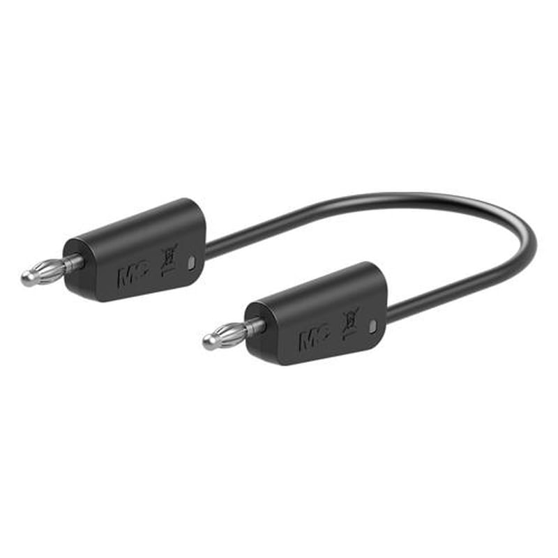 エスコ EA707NC-471 φ4mmx500mmテストリード(スタック接続/黒) 1個(ご注文単位1個)【直送品】