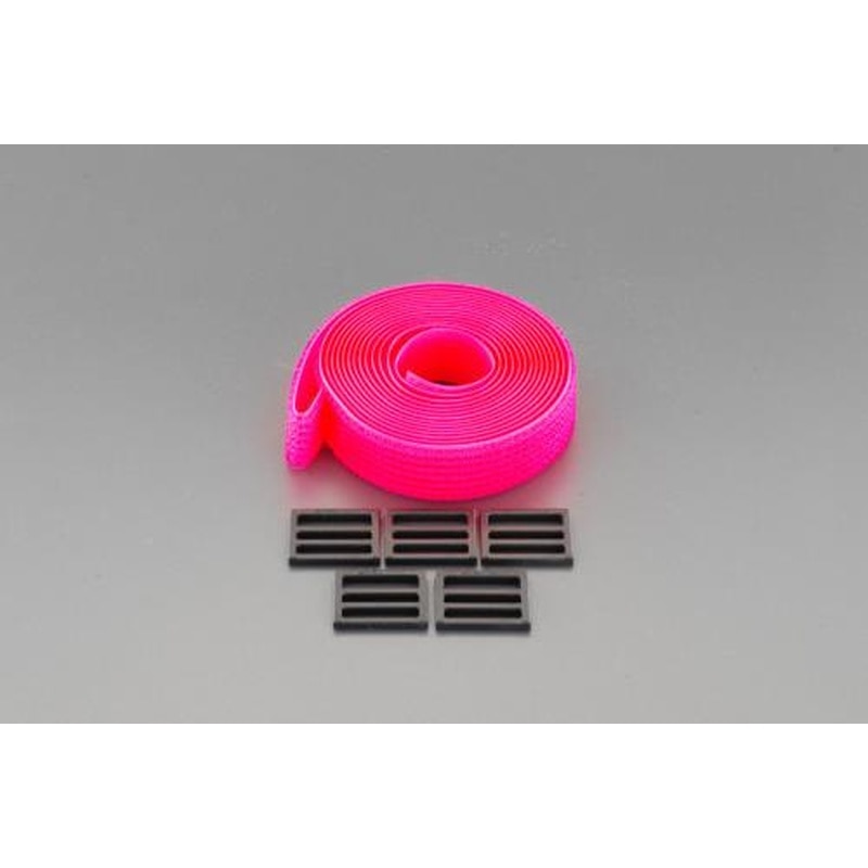 エスコ EA944MA-5 25mmx3.0m片面マジックストラップ(赤) 1個（ご注文単位1個）【直送品】