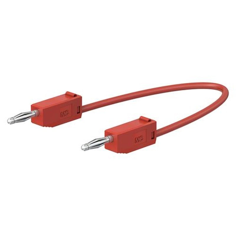 エスコ EA707NC-332 φ2mm/450mmテストリード(スタック接続/赤) 1個(ご注文単位1個)【直送品】