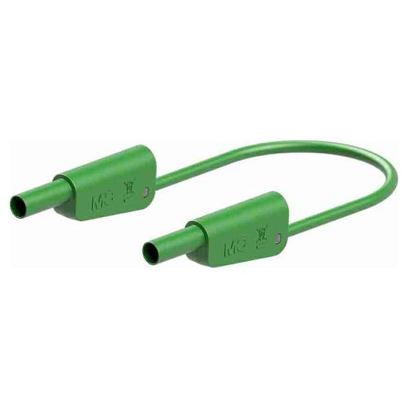 エスコ EA707NC-535 φ4mm/500mmテストリード(スタック接続/緑) 1個(ご注文単位1個)【直送品】