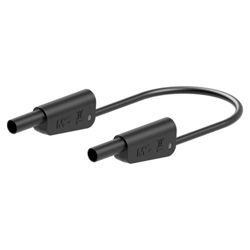 エスコ EA707NC-561 φ4mm/1500mmテストリード(スタック接続/黒) 1個（ご注文単位1個）【直送品】