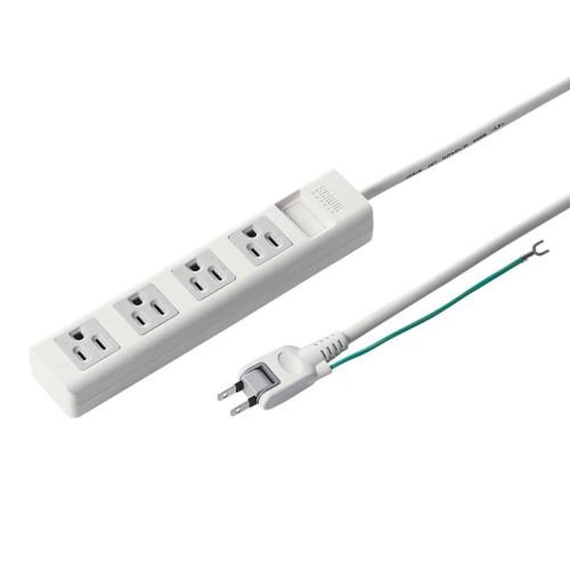 エスコ EA815GM-271 AC125V/15Ax2.5mタップ(4口/3P/スイングプラグ) 1個(ご注文単位1個)【直送品】