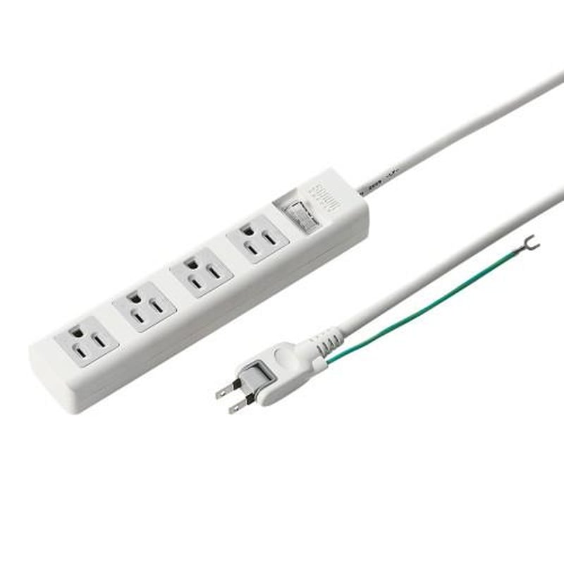 エスコ EA815GM-276 AC125V/15Ax5mタップ(4口/3P/一括スイッチ付) 1個(ご注文単位1個)【直送品】
