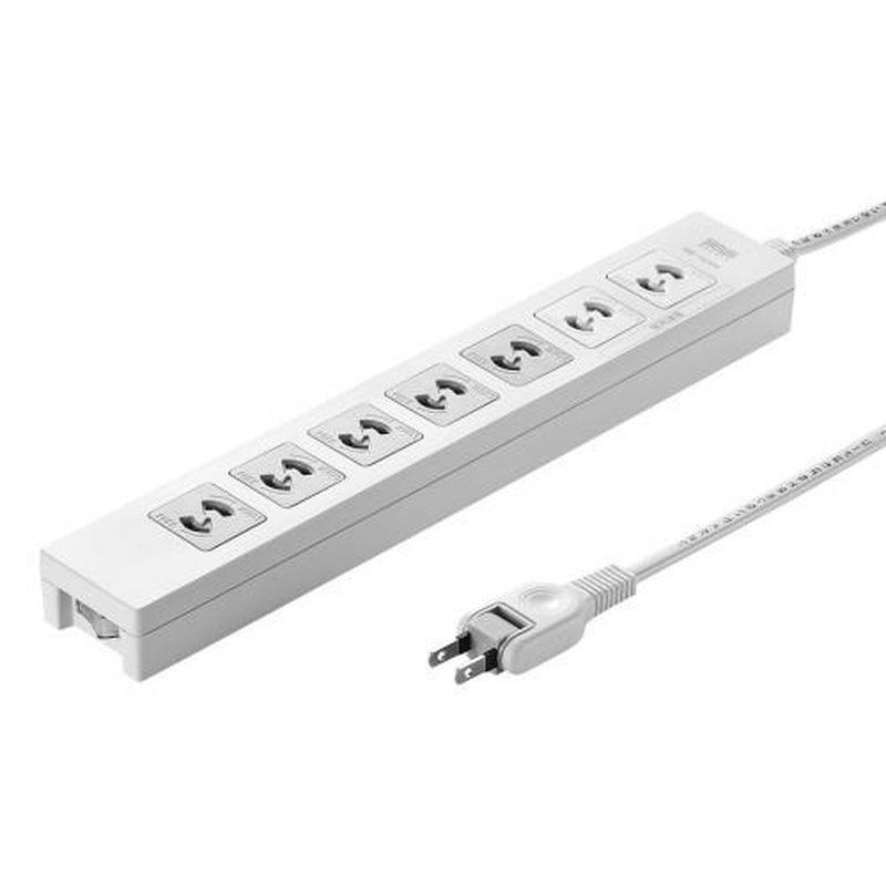 エスコ EA815GM-300 AC125V/15Ax2mタップ(7口/2P/雷ガード付) 1個(ご注文単位1個)【直送品】