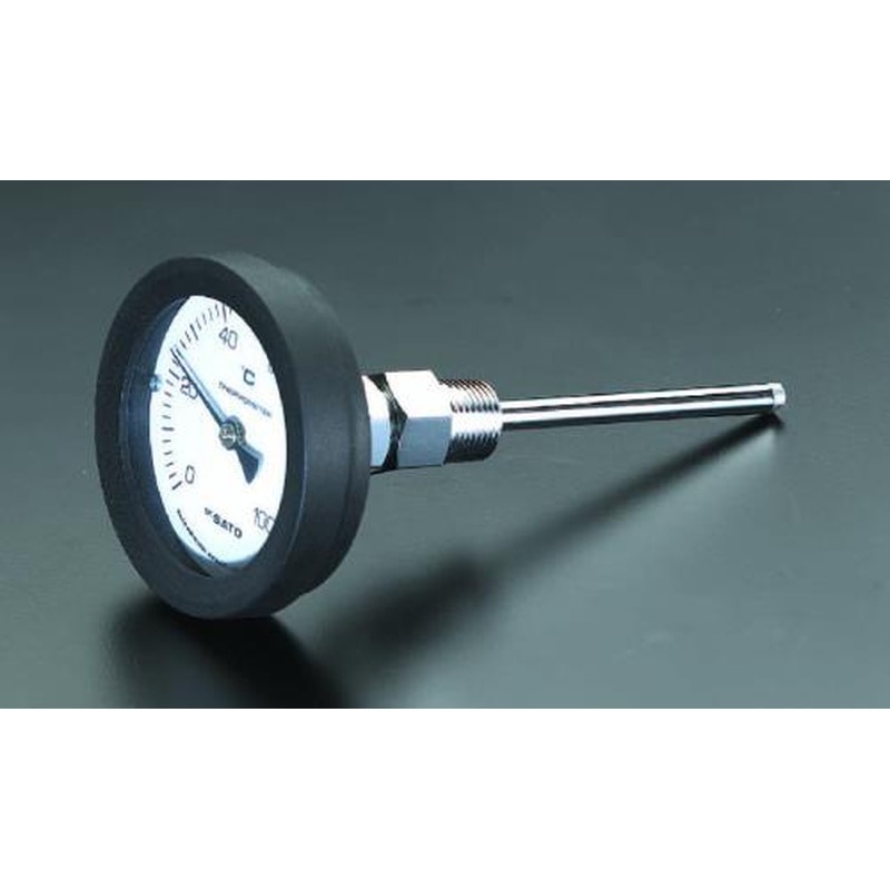 エスコ EA727A-7 0-100℃/100mmバイメタル式温度計 1個（ご注文単位1個）【直送品】