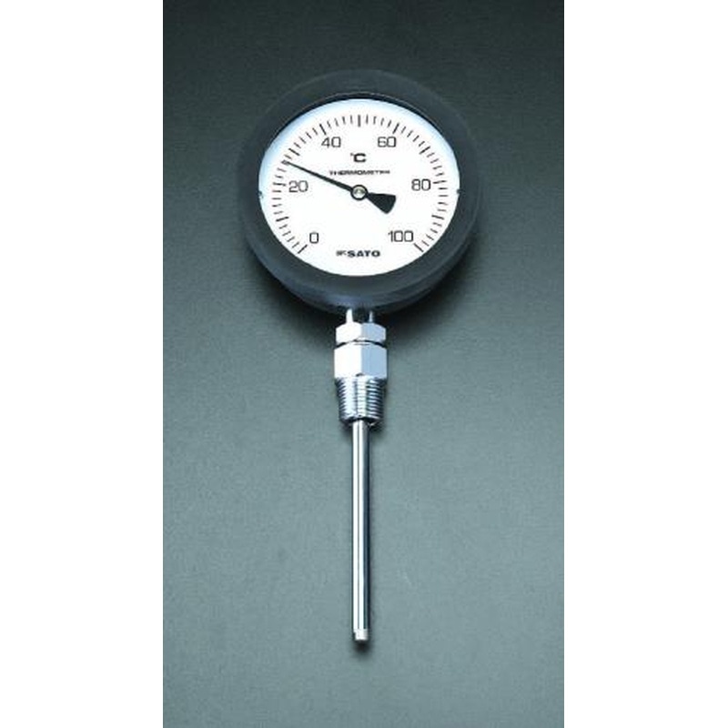 エスコ EA727AA-58 0-100℃/150mmバイメタル式温度計 1個（ご注文単位1個）【直送品】