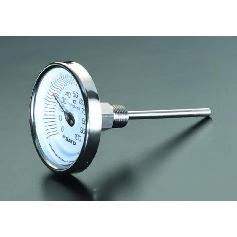 エスコ EA727AB-19 0-200℃/200mmバイメタル式温度計 1個（ご注文単位1個）【直送品】