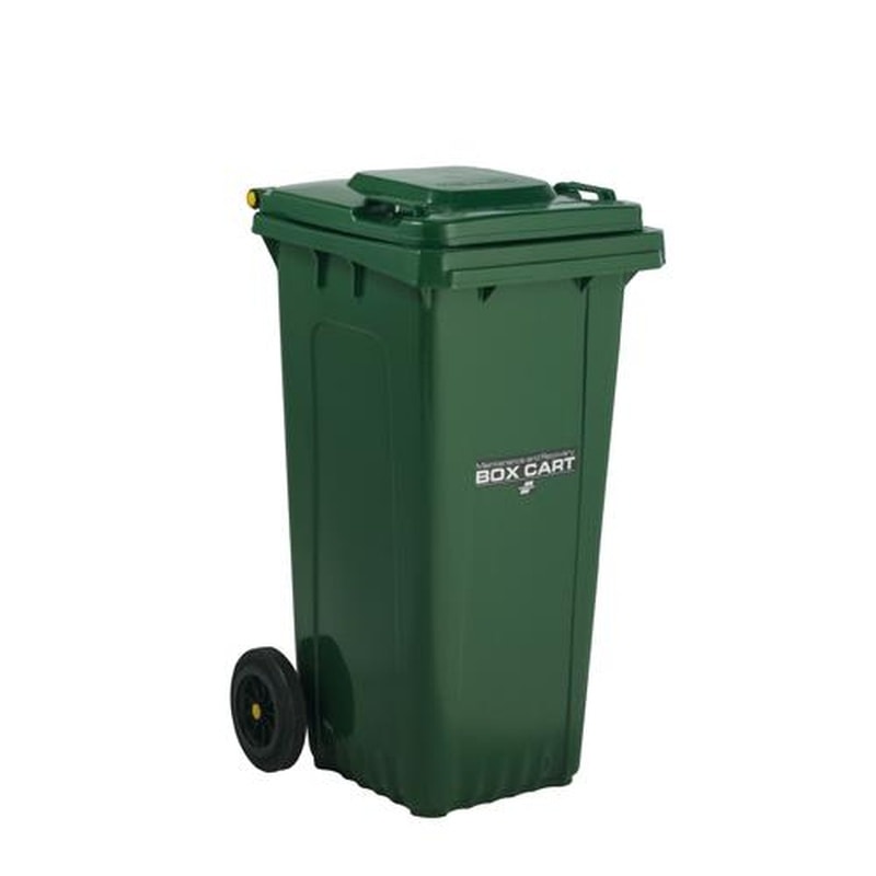 エスコ EA995A-109 120Lダストボックス(キャスター付・緑) 1個(ご注文単位1個)【直送品】