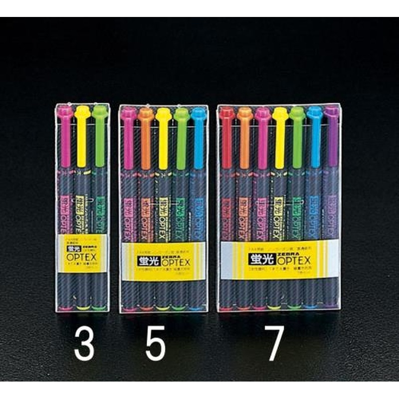 エスコ EA765BS-5 5色蛍光ペンセット 1個（ご注文単位1個）【直送品】