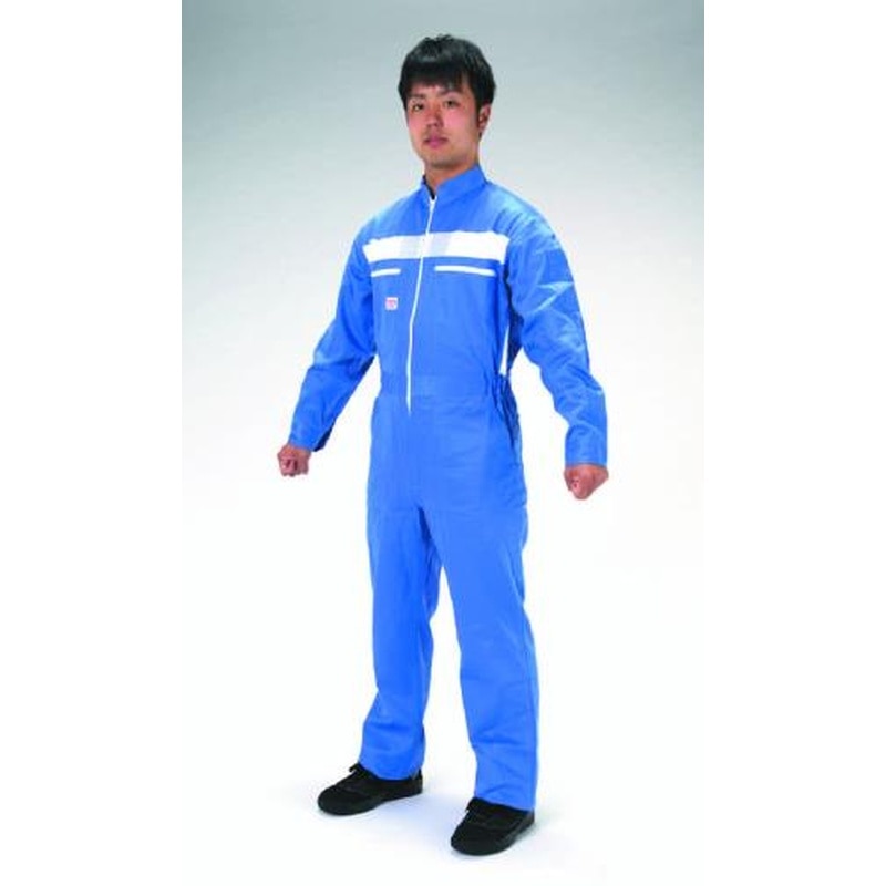 エスコ EA996AA-82[L]夏用・継ぎ服(青) 1個（ご注文単位1個）【直送品】