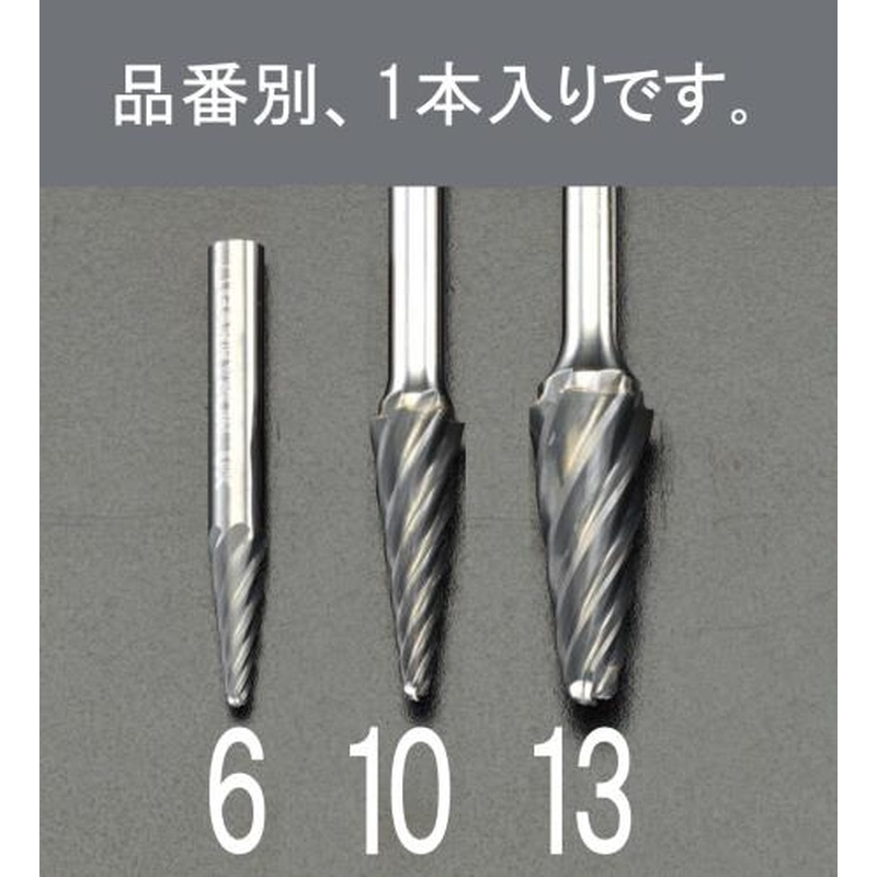 エスコ EA819JX-10 10x25mm/6mm軸超硬カッター(アルミ用) 1個（ご注文単位1個）【直送品】