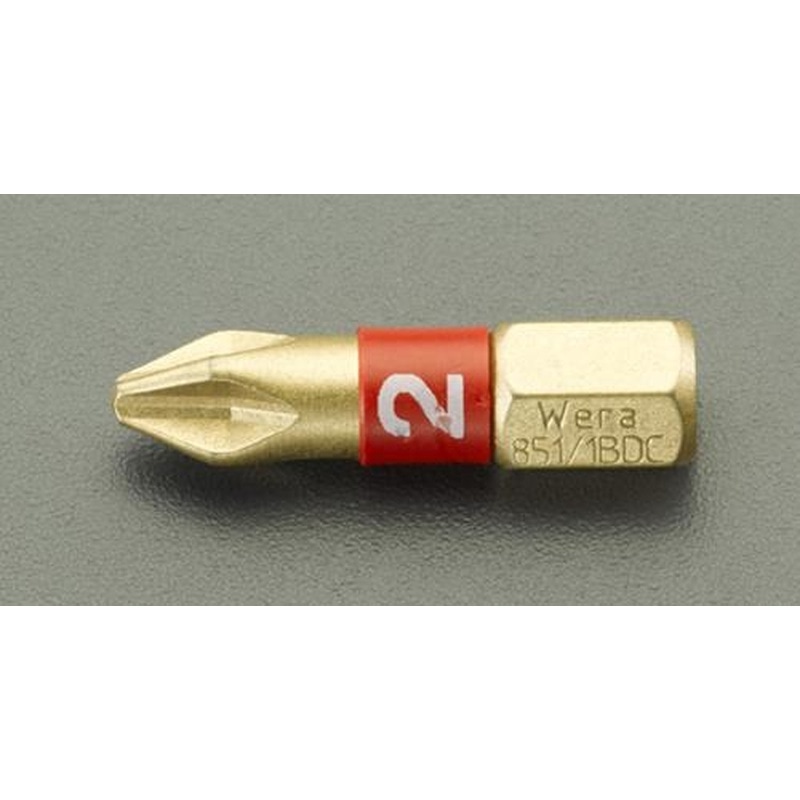 エスコ EA611A-52 #2x25mm［＋]ドライバービット(ダイヤモンド付) 1個（ご注文単位1個）【直送品】
