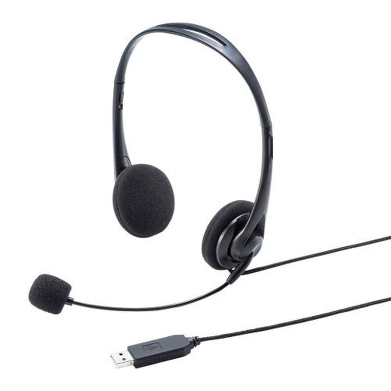 エスコ EA763BC-80 1.8mUSBヘッドセット(軽量タイプ) 1個（ご注文単位1個）【直送品】