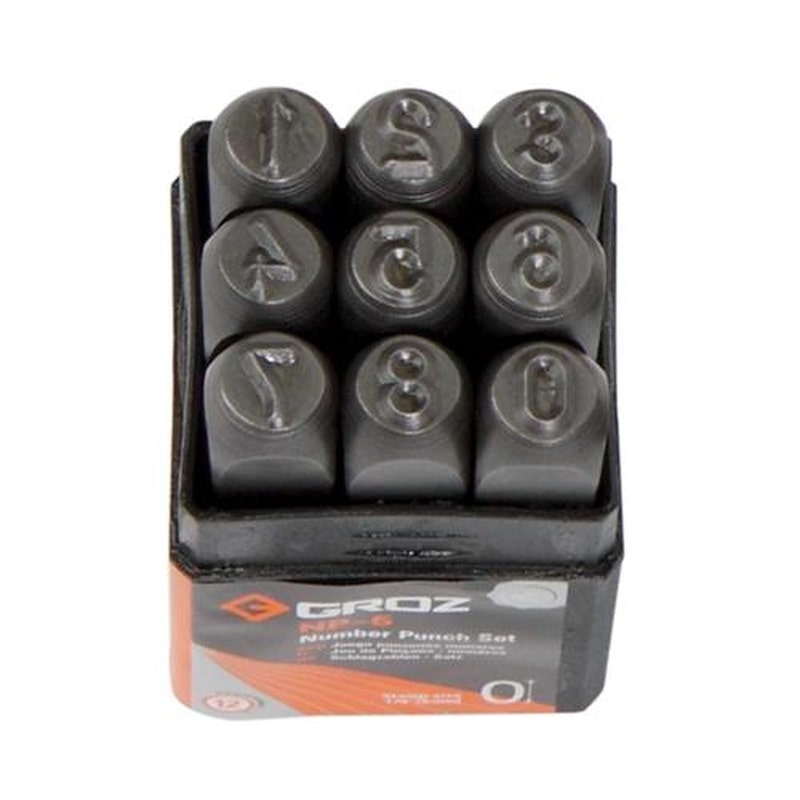 エスコ EA591GA-10 10mm(3/8”)/9本組数字刻印セット 1個(ご注文単位1個)【直送品】