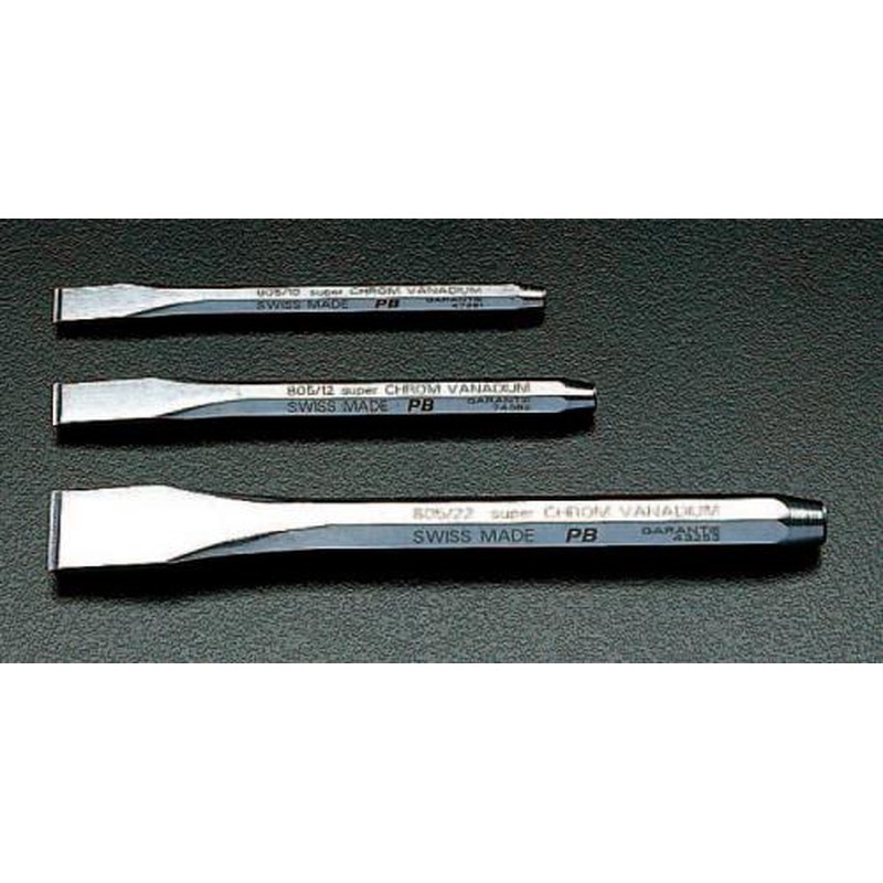 エスコ EA572A 3本組/10,12,22mm平タガネ 1個(ご注文単位1個)【直送品】