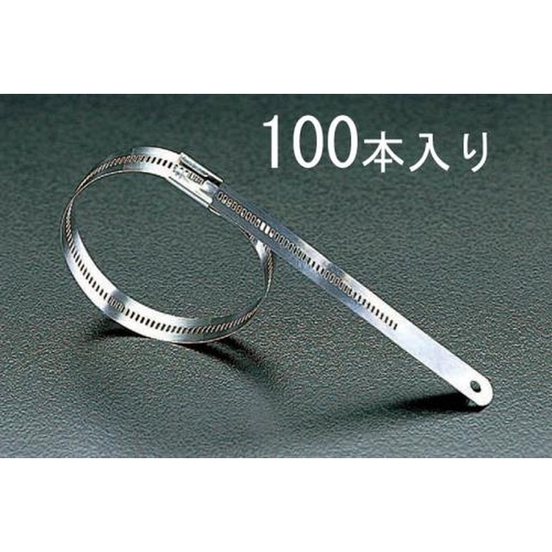 エスコ EA463FA-450 6.9x450mm結束バンド(316ステンレス製/100本) 1個（ご注文単位1個）【直送品】