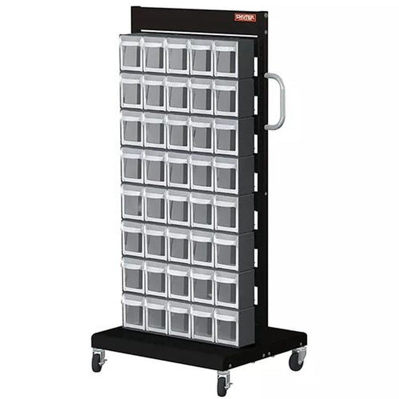 エスコ EA957FL-2 690x560x1460mm/5列8段マルチストールカート(片面) 1個(ご注文単位1個)【直送品】