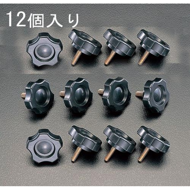 エスコ EA949GT-525 M5x25mm菊形ノブボルト(12個) 1個(ご注文単位1個)【直送品】