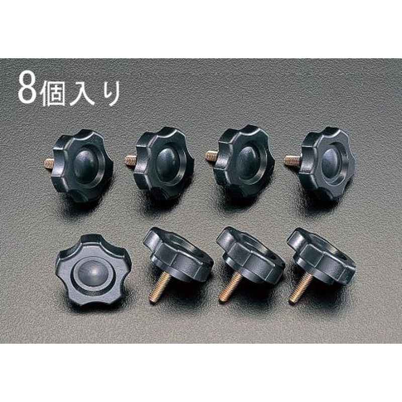 エスコ EA949GT-620 M6x20mm菊形ノブボルト(8個) 1個(ご注文単位1個)【直送品】