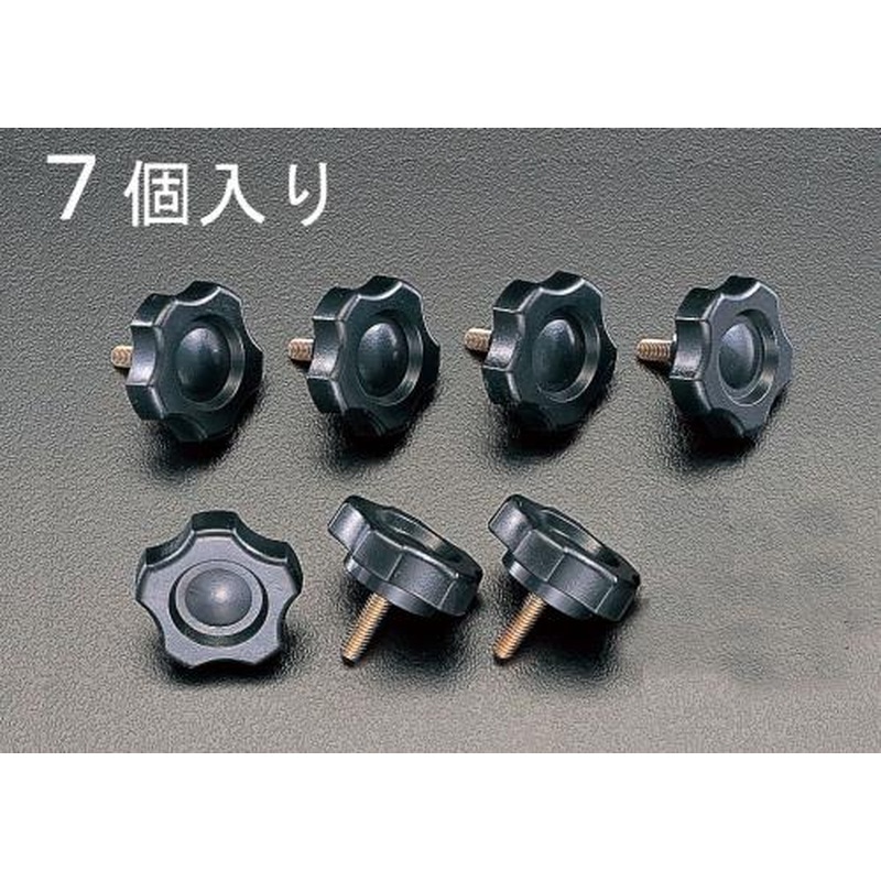 エスコ EA949GT-640 M6x40mm菊形ノブボルト(7個) 1個(ご注文単位1個)【直送品】