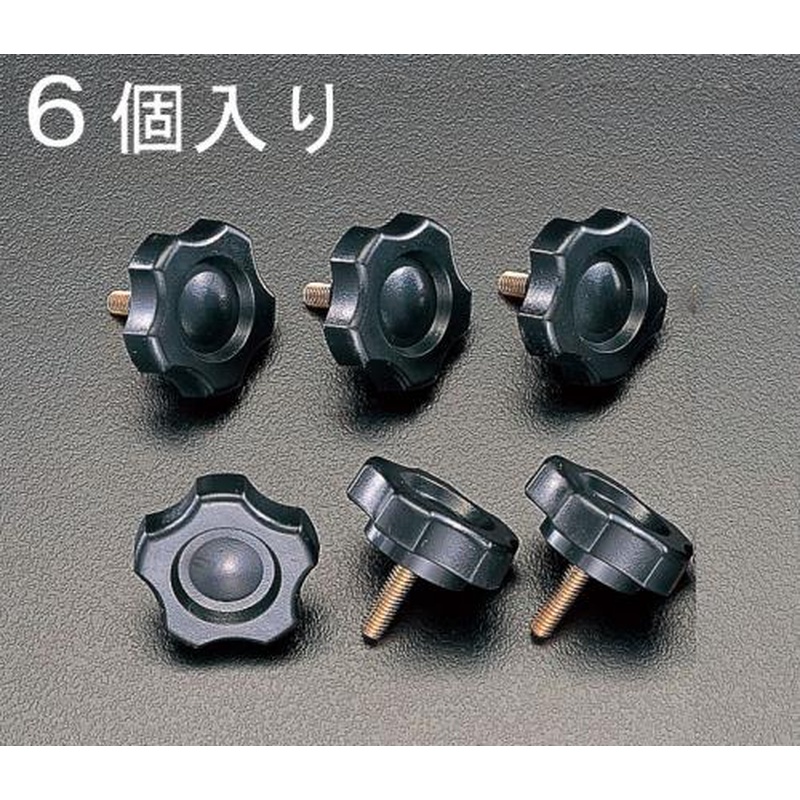 エスコ EA949GT-845 M8x45mm菊形ノブボルト(6個) 1個(ご注文単位1個)【直送品】