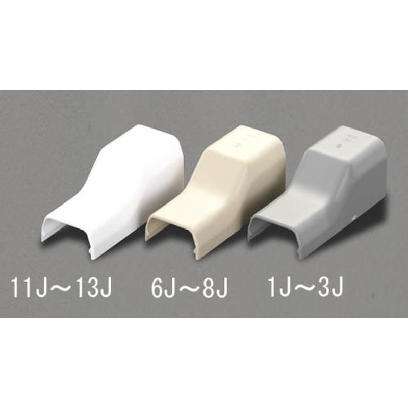 エスコ EA947HM-2J 23x54mmモール継手コーナー(プラスチック製/灰/10個 1個（ご注文単位1個）【直送品】