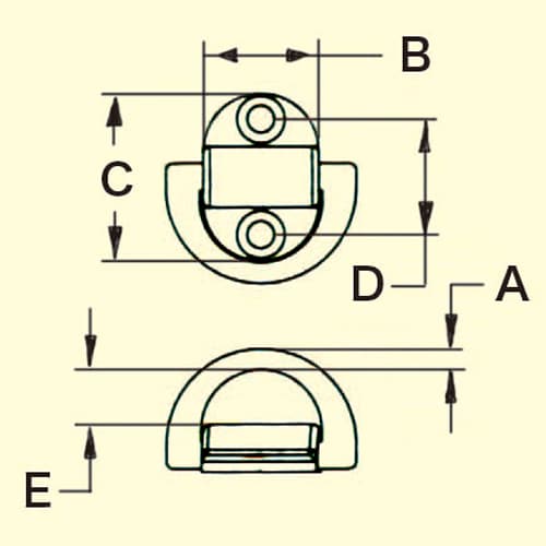 エスコ EA638BT-31B 21x20.8mm ウォール金具(ステンレス製/10個) 1個 (ご注文単位1個)【直送品】