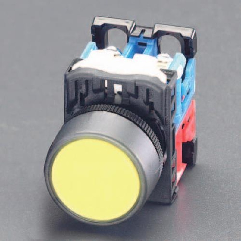 エスコ EA940D-99 22/25mm押しボタンスイッチ(黄) 1個(ご注文単位1個)【直送品】