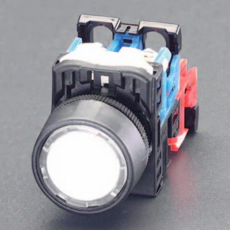 エスコ EA940D-103 22/25mm押しボタンスイッチ(LED/白) 1個(ご注文単位1個)【直送品】