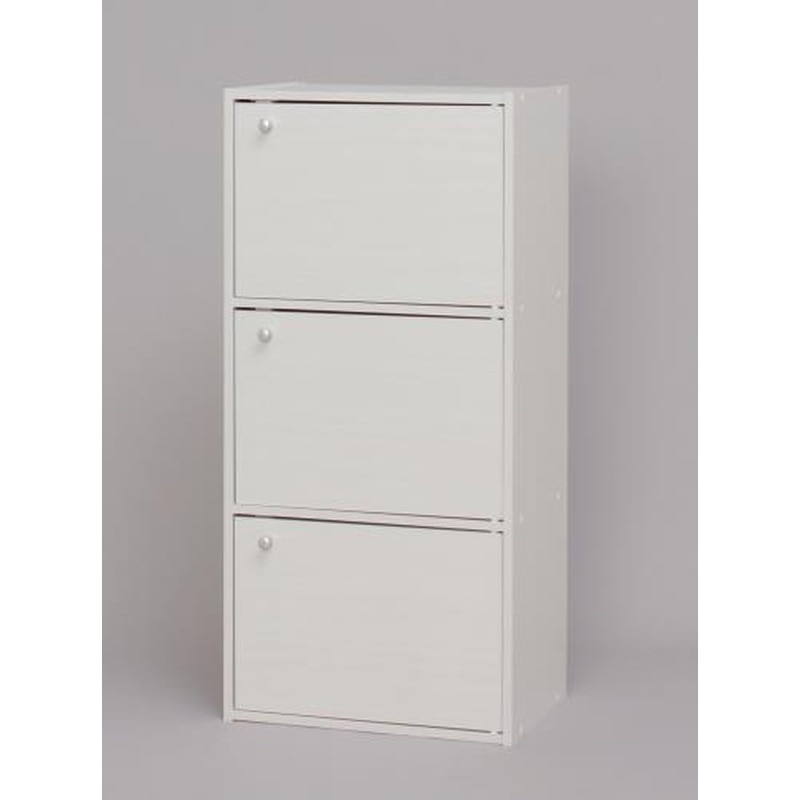エスコ EA954FB-47A 415x290x880mm/3段収納ラック(ホワイト) 1個(ご注文単位1個)【直送品】