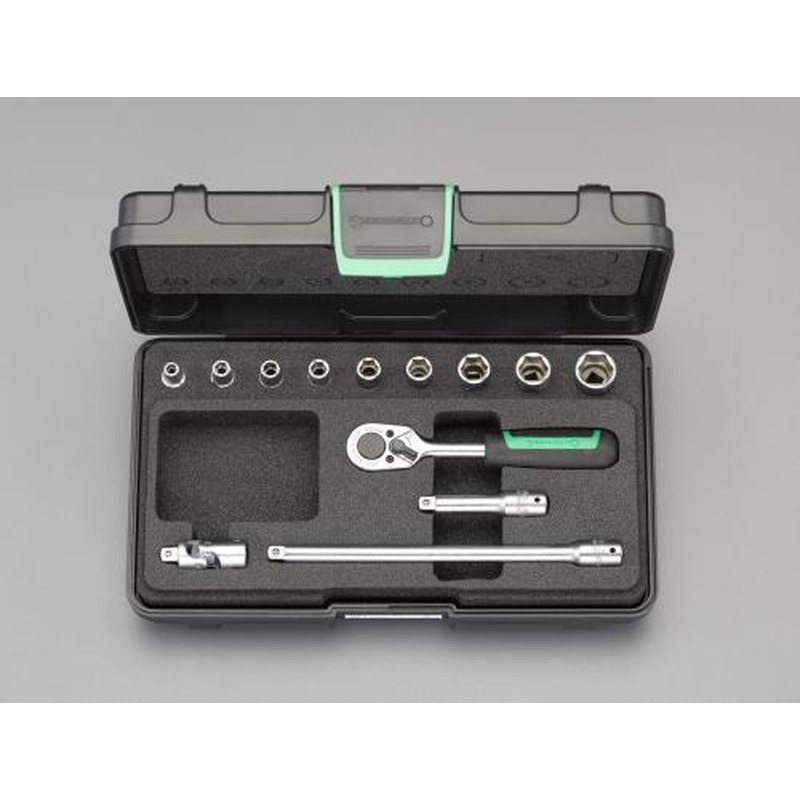 エスコ EA617BC-5A 1/4”DRソケットレンチセット 1個(ご注文単位1個)【直送品】