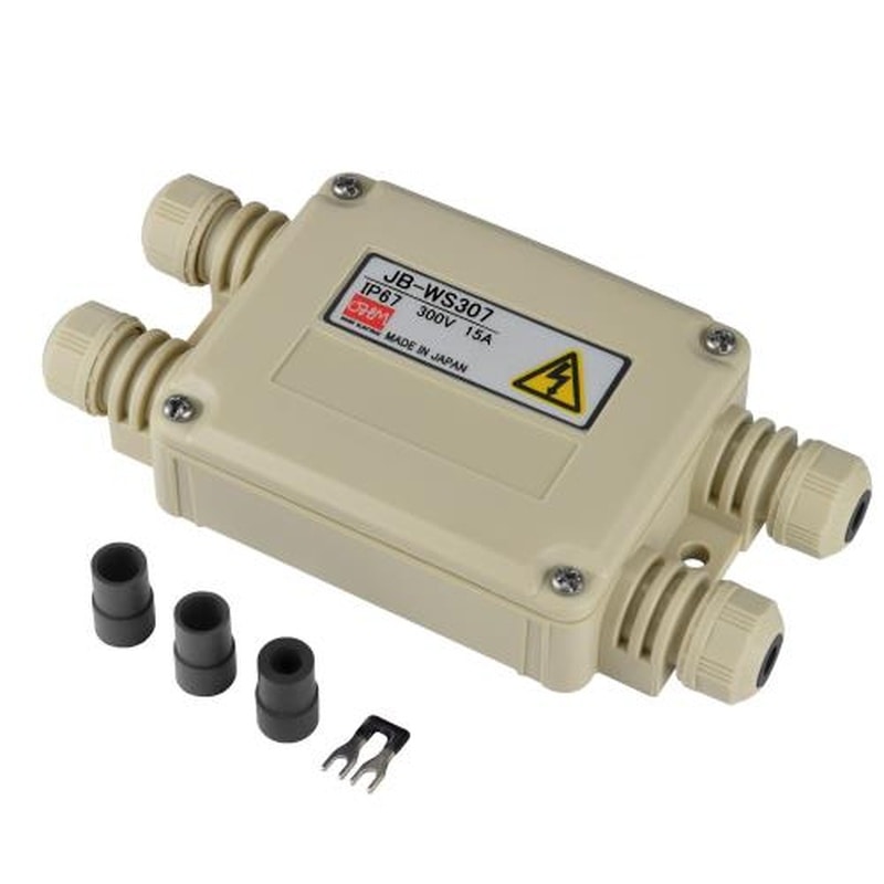 エスコ EA940CX-7JA 7極(300V/15A)端子台付中継ボックス(ベージュ) 1個(ご注文単位1個)【直送品】