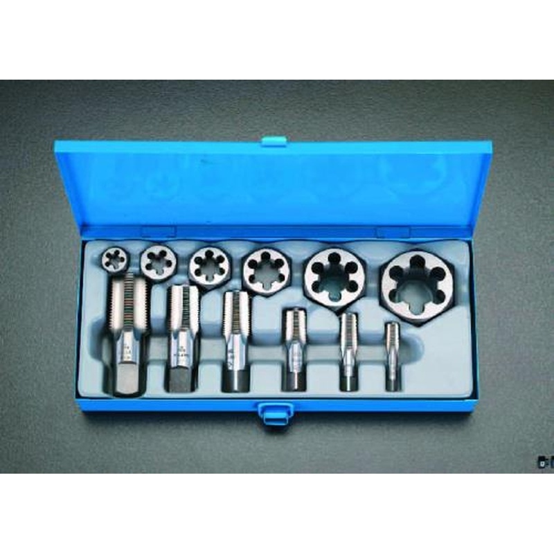 エスコ EA829M-50 1/8-1”タップ六角ダイスセット(PT) 1個(ご注文単位1個)【直送品】