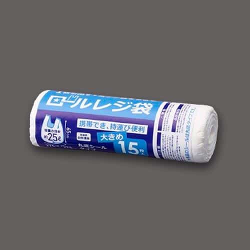 エスコ EA995AD-183 550x650mm ロール手提げポリ袋(白半透明/15枚) 1袋 （ご注文単位1袋）【直送品】
