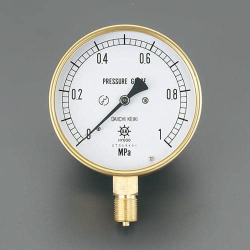 エスコ EA729DB-60 G 3/8/100mm/ 0-6.0MPa 圧力計 1個 （ご注文単位1個）【直送品】
